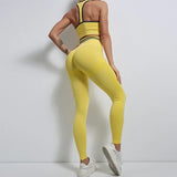 Vortixa | Flexibles Sport-BH und Leggings Set für Damen Sommer – Gelb