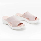 Tania - Orthopädische Stretch-Sandalen Mit Memory-Schaum, Hoher Fußgewölbeunterstützung, Waschbar – Rosa