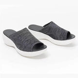 Tania - Orthopädische Stretch-Sandalen Mit Memory-Schaum, Hoher Fußgewölbeunterstützung, Waschbar – Schwarz