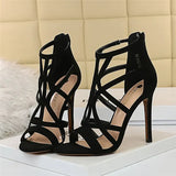 Valencia – Elegante High Heels-Sandalen – Schwarz