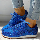 Trendy Damen Glitter Sneakers - Miranda – Blau