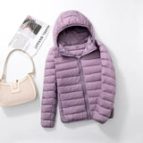 Daunenjacke Damen | Leicht Gefüttert – Violett