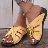 Retro Sandalen Damen – Bequeme orthopädische Schuhe für den Sommer – Gelb