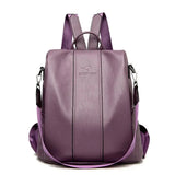 Damen Zwei Wege Griff Modern Rucksack | Stilvoll – Lila