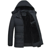 Wattierte jacke mit kapuze - konrad – Schwarz
