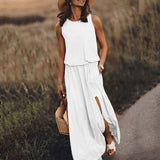 Jonna - Elegantes Farbenfrohes Kleid – Weiß