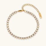 Wisteria Diamant-Tennisarmband – Gelbgold
