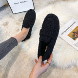 Hausschuhe Damen Warm Gefüttert | Plüsch & Rutschfest – Schwarz