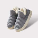 Hausschuhe Warm Gepolstert | Rutschfest & Bequem – Grau