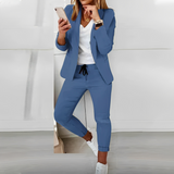Nadien - Stilvolles und bequemes Blazer-Set für Damen – Blau