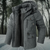 Warme herren-winterjacke mit wohlfühlfaktor – Grau