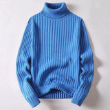 Herren-Rollkragenpullover aus Merinowolle - Wyatt – Blau