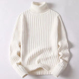 Herren-Rollkragenpullover aus Merinowolle - Wyatt – Weiß