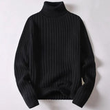 Herren-Rollkragenpullover aus Merinowolle - Wyatt – Schwarz