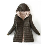 Stephanie | Warme Winter Fleecejacke – Armeegrün