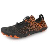 Sabine | Stylische und wasserdichte Unisex Barfußschuhe – Schwarz / Orange