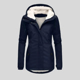 Wasserdichte Winterjacke mit praktischer Kapuze – Marineblau
