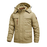 Wasserdichter Wintermantel mit Abnehmbarer Kapuze – Khaki