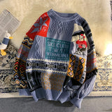 Weihnachtspulli - gemütlicher, locker gestrickter weihnachtspulli – Blau