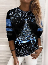 Weihnachtspullover - glitzer – Blau