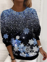 Weihnachtspullover - glitzer – Schimmerndes blau