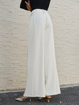 Weite Hose Damen Falten – Aprikose