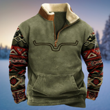 Western-Inspirierter Pullover - Jaden – Grün