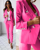 Velo - Eleganter Hosenanzug mit Jacke (Nur Jacke) – Fuchsia