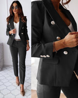 Velo - Eleganter Hosenanzug mit Jacke (Nur Jacke) – Schwarz