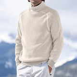Eleganter rollkragenpullover aus kaschmir für herren – Beige
