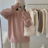 Amelie – wärmerer damen-winterpullover – Rosa