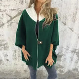 Georgia Flair™ Mantel mit kontrastierendem Kragen und lockerer Passform / Urbane Eleganz in ihrer authentischsten Form! – Grün