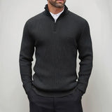 Walhalla™-Pullover aus hochwertigem Rippstrick mit Rollkragen / Minimalistisches Design, makellose Struktur und eine beeindruckende Präsenz! – Schwarz
