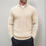 Walhalla™-Pullover aus hochwertigem Rippstrick mit Rollkragen / Minimalistisches Design, makellose Struktur und eine beeindruckende Präsenz! – Beige