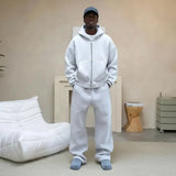 The Bull™ Sweatshirt-Set mit hochwertigem Stoff und Oversized-Passform / Präsenz, Gewicht und authentischer Stil! – Grau