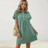 Kleid Hildegard™ aus Hochwertigem Strukturiertem Strick / Klassische Geometrische Struktur und Feminine Haltung! – Grün