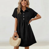 Kleid Hildegard™ aus Hochwertigem Strukturiertem Strick / Klassische Geometrische Struktur und Feminine Haltung! – Schwarz