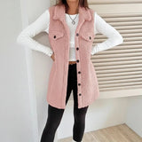 Aspen™-Weste aus hochwertigem Sherpa mit verlängertem Design / Stilvoller Komfort für kalte Tage! – Pink
