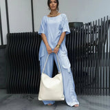 Nomad Chic™ 2-teiliges Set mit asymmetrischem Design – Blau