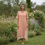 Premium Viskose Miami™ Kleid mit Stilvollem Seitenschlitz – Rosa