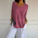 Carmim™ Bluse aus weichem Strick mit strukturierter Masche – Rosa