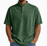 Fintan - Button-down-Hemd mit weichem Griff – Olivgrün