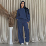 Isys™ Sweat-Set mit cleanem Look und Premium-Komfort – Dunkelblau