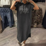 Nora™ Kleid mit Kapuze und funktionaler Fronttasche – Schwartz