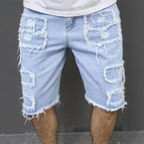Denver™ Jeans-Shorts mit modernen Rissen und lässigem Stil – Hellblau