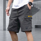 Brann - Hochwertige Cargoshorts im Utility-Stil – Grau