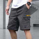 Brooklyn™ Cargo-Shorts mit Verstellbarem Kordelzug und Modernem Look – Grau