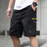 Brann - Hochwertige Cargoshorts im Utility-Stil – Schwarz