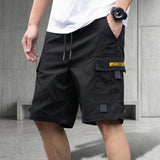 Brooklyn™ Cargo-Shorts mit Verstellbarem Kordelzug und Modernem Look – Schwarz
