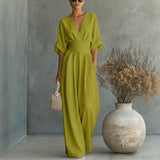 Granada™-Jumpsuit mit Taillengürtel und modernem Design – Grün